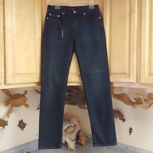 NWT Bugatchi Slim Straight Leg Dark Denim 30/32